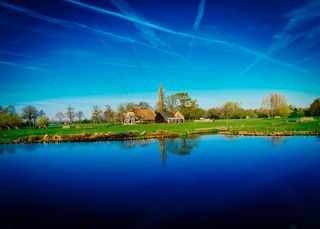 农场，河流，农村，景观，自然，农村