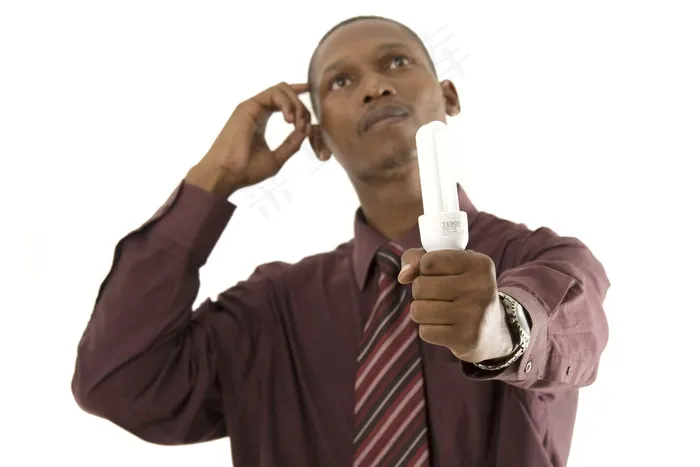 男子，灯泡，非洲，理念，灯泡，电灯泡