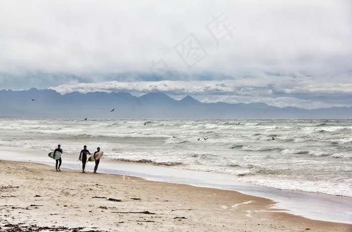 冲浪者，海滩，南非，海，冲浪板，冲浪