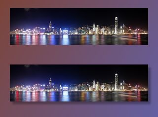 香港，城市，夜，美丽，多彩，水