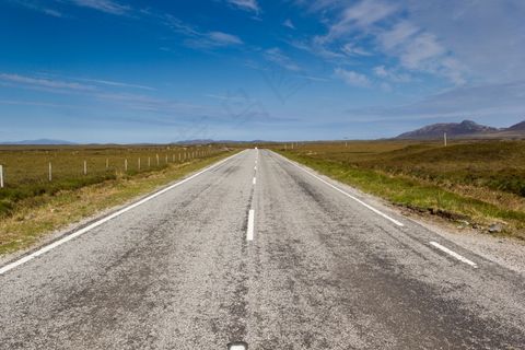 道路，苏格兰，山，景观，道路，沙漠
