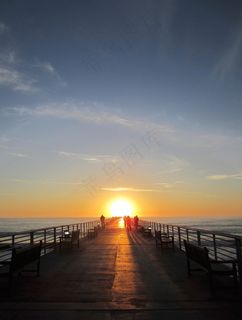 天空,湖泊,桥梁,海洋,江河,天空日落海洋着陆阶段