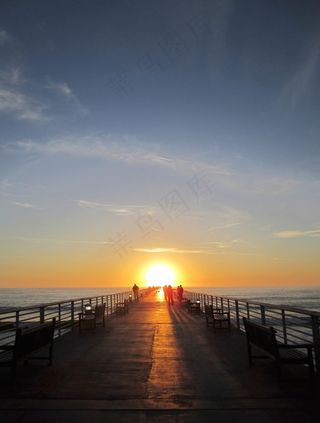 天空,湖泊,桥梁,海洋,江河,天空日落海洋着陆阶段