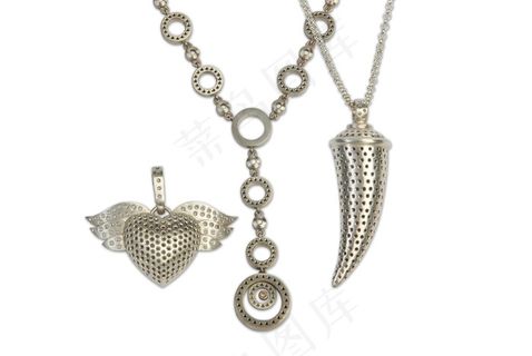 珠宝，银，项链，吊坠，Anhänger