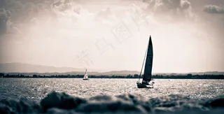 湖，船，Vela，加尔达，船