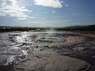 Strokkur，间歇泉，冰岛，热水谷，Haukadalur