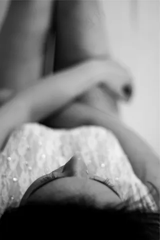 女孩，女子，黑色和白色，人，连衣裙