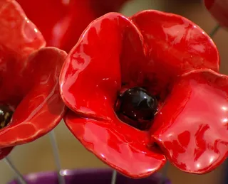 罂粟花，陶瓷，工艺品，陶器