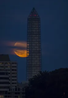满月,满月,近地点,夜,华盛顿纪念碑 满月,满月,近地点,夜,华盛顿纪念碑