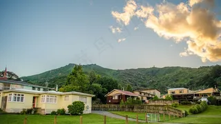 景观，房屋，山，自然，装载