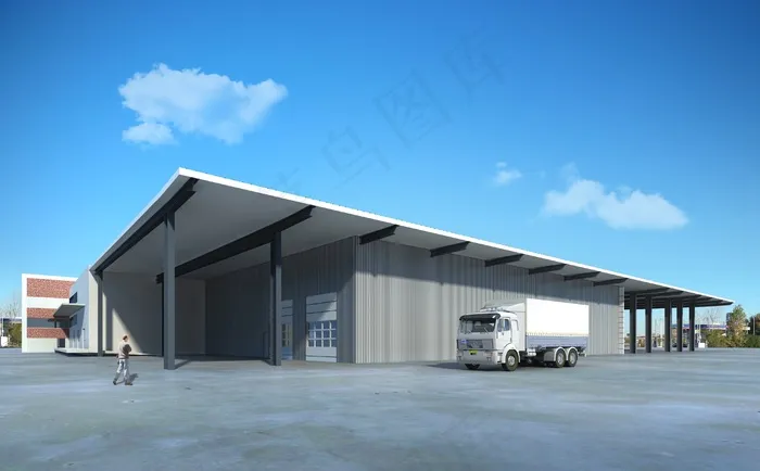 仓库，别墅，渲染，可视化