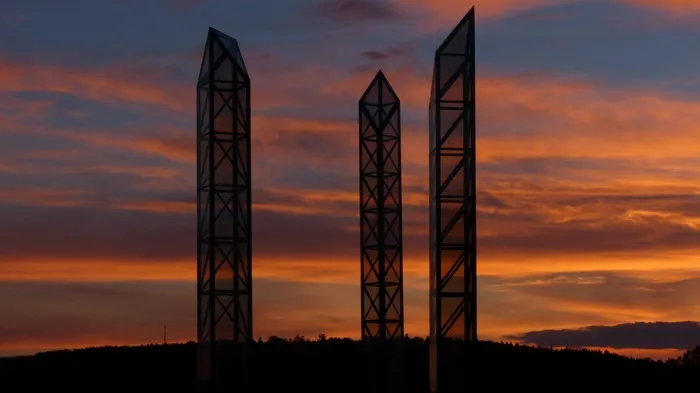 柱状，碑，玻璃柱，艺术，艺术品