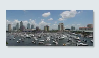 天际线，坦帕，佛罗里达，港口，船，事件，美国