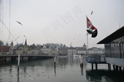 瑞士,坞站,水,卢塞恩,湖泊风景,架构,天际线 瑞士,坞站,水,卢塞恩,湖泊风景,架构,天际线