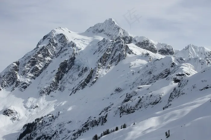 积山，积山，山，冬天，雪