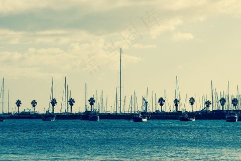 港口，港口，帆船，船舶，船只，海洋，海