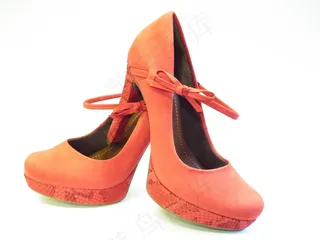 鞋类，鞋子，女性，套，脚，红色