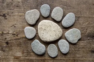 鹅卵石，禅宗，石头，岩石，木，太阳，圆，一轮