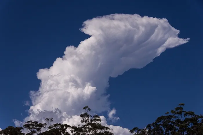云，白色，蓝色，戏剧性，形状，天气，天空