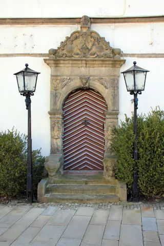 家，建筑，灯笼，门，条纹，红白色