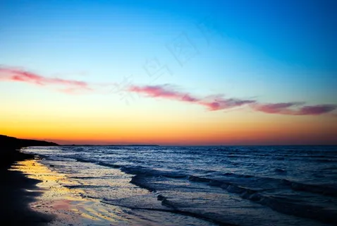 日落,海,晚上,Abendstimmung,水,云 日落,海,晚上,Abendstimmung,水,云