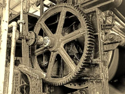 齿轮，链，铁，棕色，铁锈，齿轮，车轮