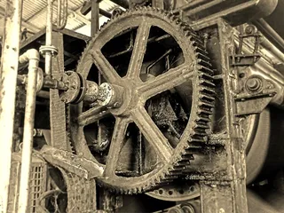 齿轮，链，铁，棕色，铁锈，齿轮，车轮