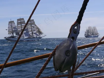 航海，高大船，种族，海上，竞争，船只