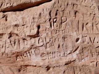 红岩，砂岩，热蚀，干燥，岩层