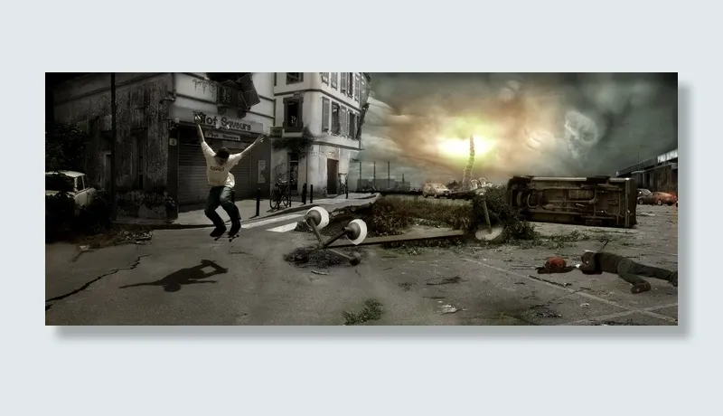 滑冰，世界末日，世界末日，崩溃，夜，革命