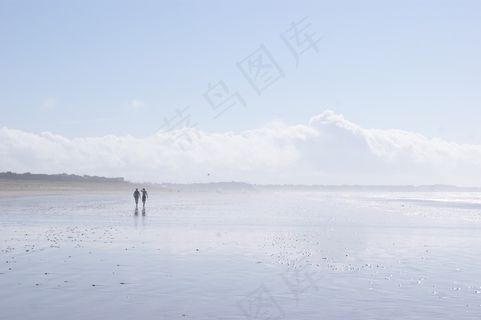 布列塔尼，地平线，海，太阳，海滩，沙，天气