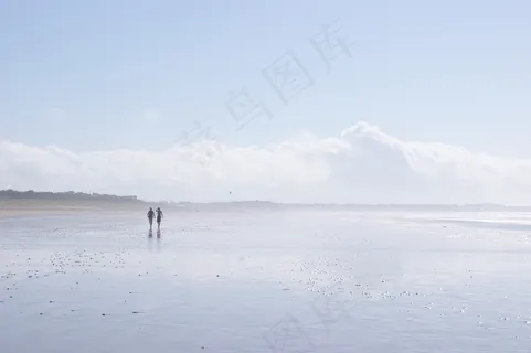 布列塔尼，地平线，海，太阳，海滩，沙，天气