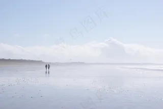布列塔尼，地平线，海，太阳，海滩，沙，天气