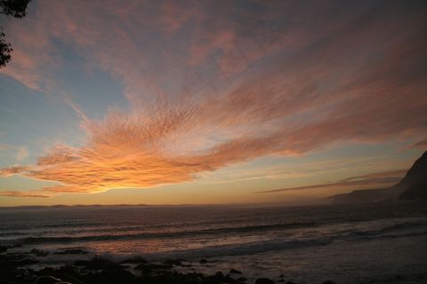 天空，大海，景观，云，海滩，日落，地平线