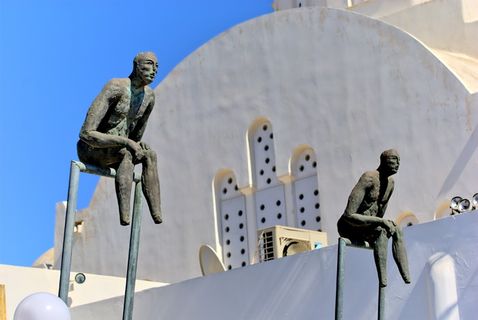 希腊，圣托里尼岛，海滩，太阳，假期，夏天