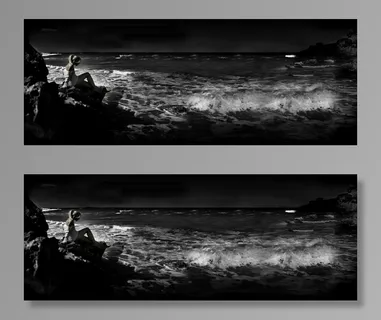 时尚,模型,海滩,冲浪,黑色和白色,海 时尚,模型,海滩,冲浪,黑色和白色,海