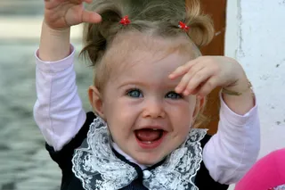 女孩，贝贝，无罪，微笑，幸福，