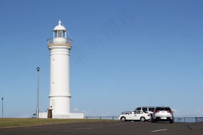 灯塔，汽车，蓝色，海洋，塔，水，海岸线