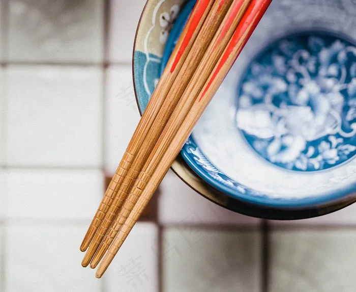 筷子，碗，竹子，美食，亚洲，中文