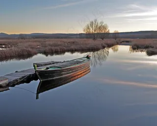 巴萨，湖，向后，船，景观，自然，天空