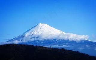富士，冬天，雪，火山，日本