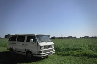 货车，老，草地，大众汽车，Vanagon，复古，使用