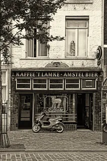 酒吧，两轮车，怀旧，老，啤酒