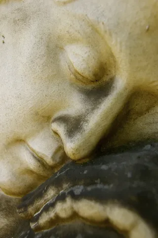 眼睛，鼻子，脸，哀悼，公墓，石头，艺术，老