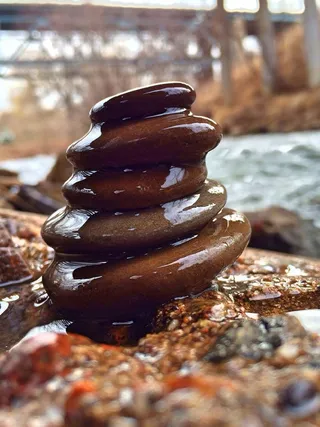 堆积的石头，岩石，平衡，石头，宁静，堆栈