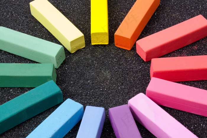 白垩纪，颜色，多彩，油漆，粉刷，星