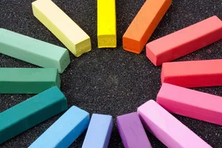 白垩纪，颜色，多彩，油漆，粉刷，星