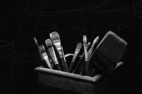 艺术家画笔,暗光,艺术,画布,绘画 艺术家画笔,暗光,艺术,画布,绘画