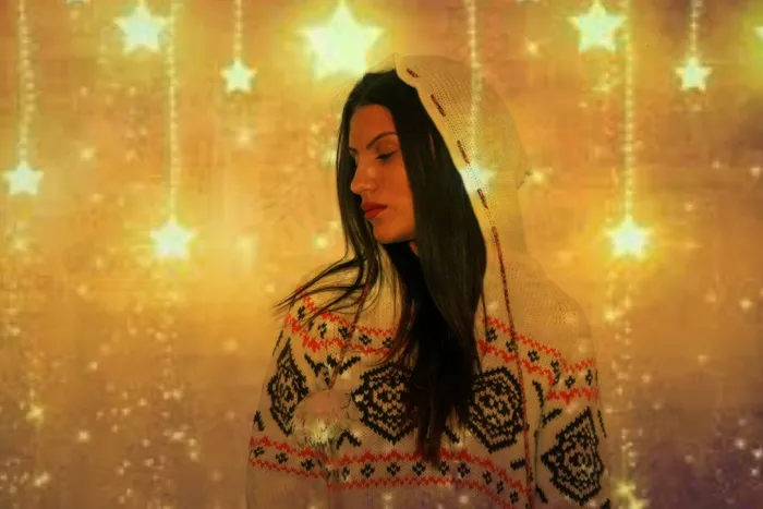 女孩，时尚，圣诞节，胡德