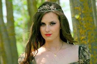 女孩，公主，森林，花圈，美女，绿色，故事